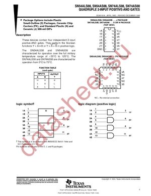 SN74ALS08DE4 datasheet  